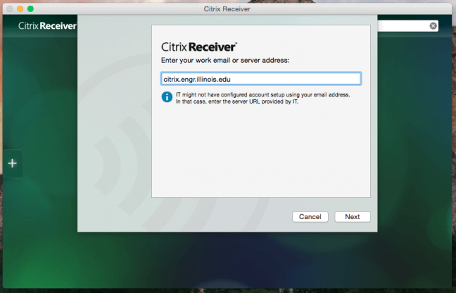 citrix receiver for mac not wokring